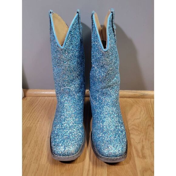 Ropper Blue Multi-Glitter Vamp Shaft Boots 5 - Picture 3 of 7